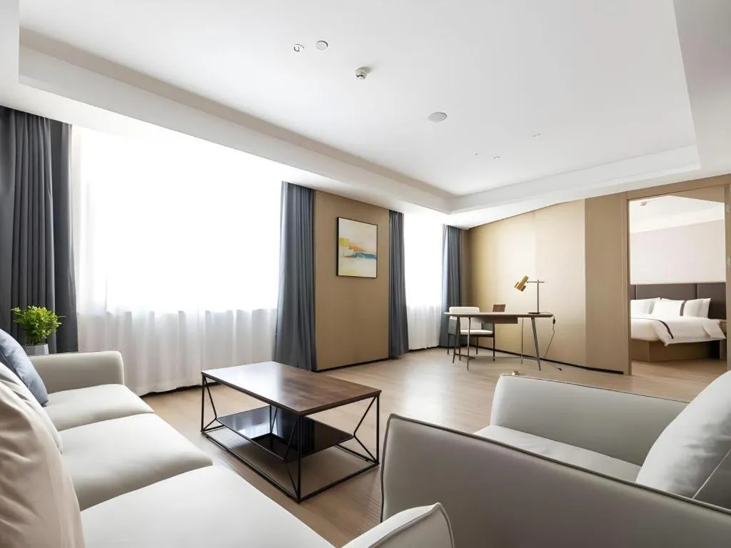 Bed in GYA Hotel Taiyuan Jinyang Street Grand Shanxi Hospital