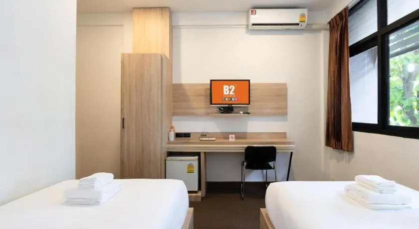 Bed in B2 Phayao Boutique & Budget Hotel