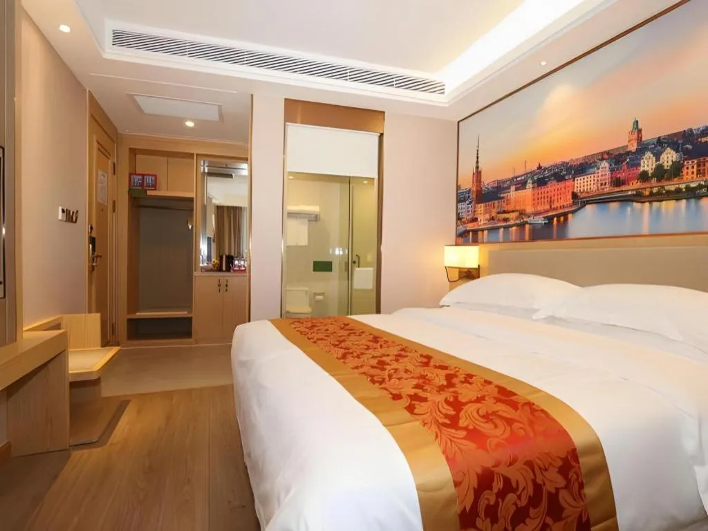 Bed in SHANGJINGHAO HOTEL （SAKATA SNOW ELEPHANT SUBWAY STATION SHOP）