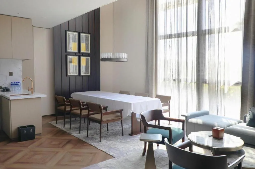 Bed in Mumian Rizhao Hotel