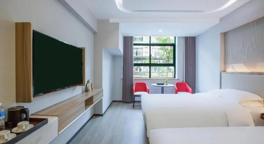 Bed in Borrman Hotel Jinhua Yiwu International Trade Mall