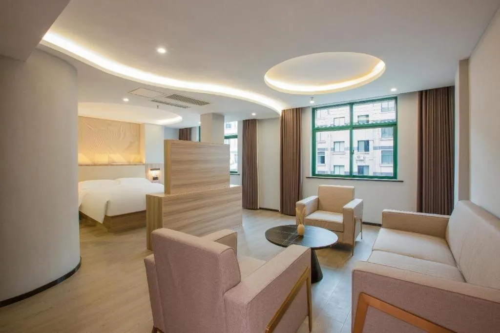 Bed in Borrman Hotel Jinhua Yiwu International Trade Mall