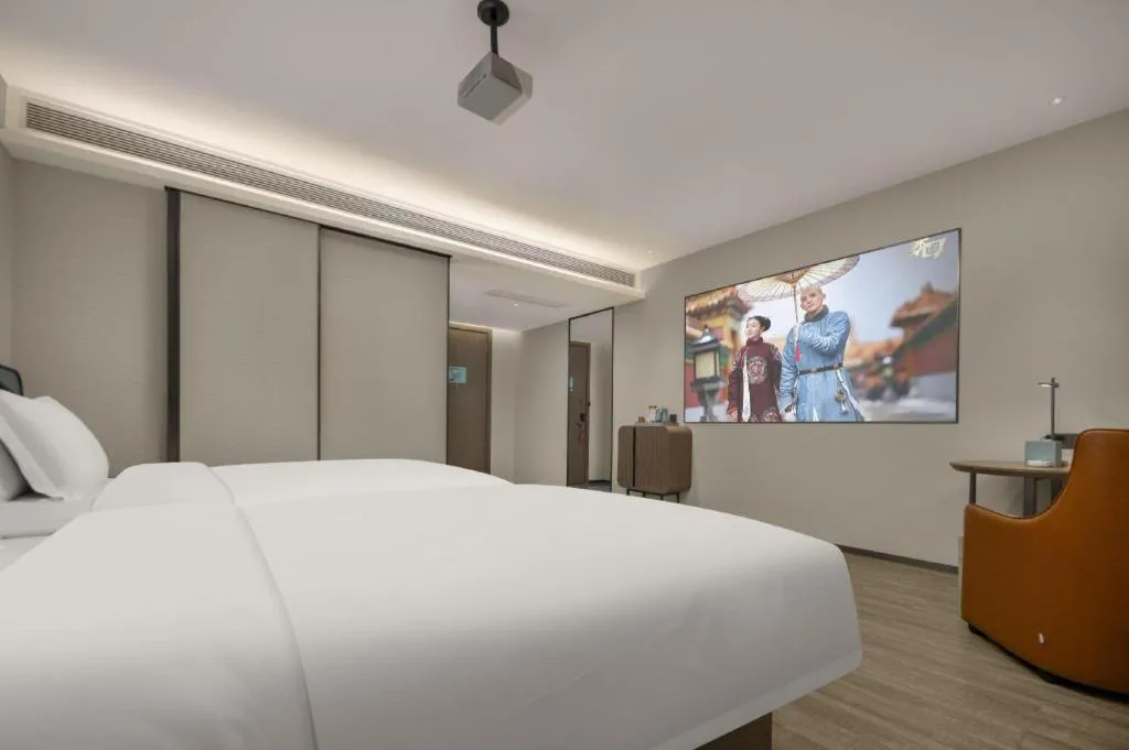 Bed in Echarm Hotel Changsha Huanghua Airport