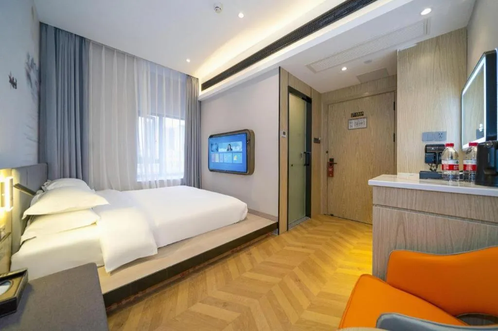 Bed in Borrman Hotel Zhangzhou Baolong Plaza