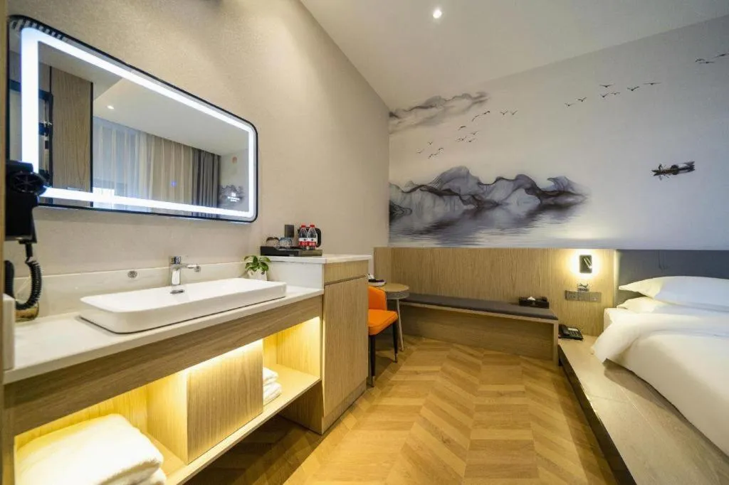 Bed in Borrman Hotel Zhangzhou Baolong Plaza