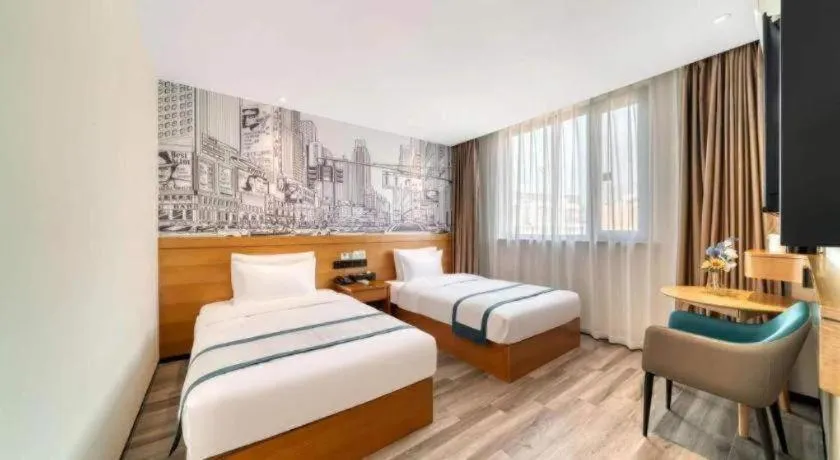 Bed in City Comfort Inn Hotel Taizhou Jiangyan 2nd Affiliated Middle School Railway Station