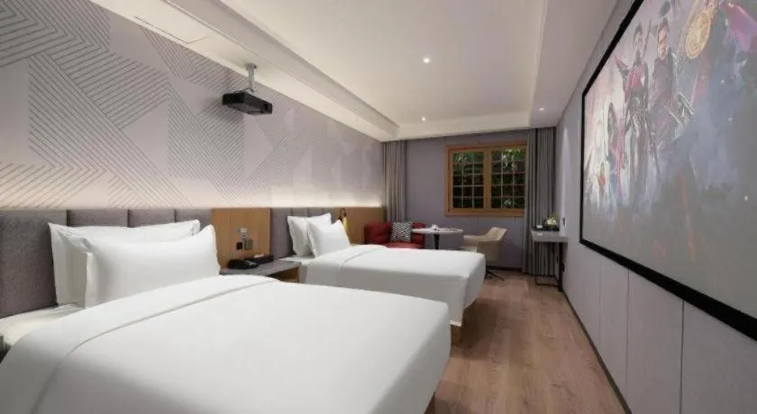 Bed in Borrman Hotel Beijing Guomao Jinsong Metro Station