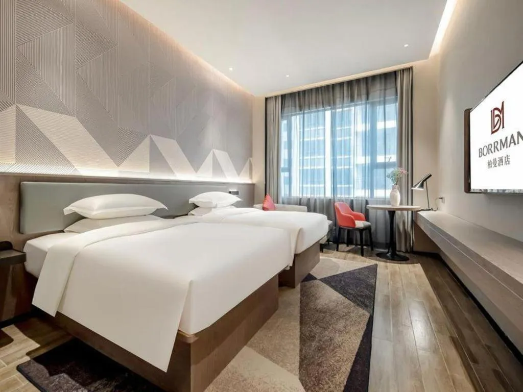 Bed in Borrman Hotel Fangchenggang Shangsi Zhonghua Road