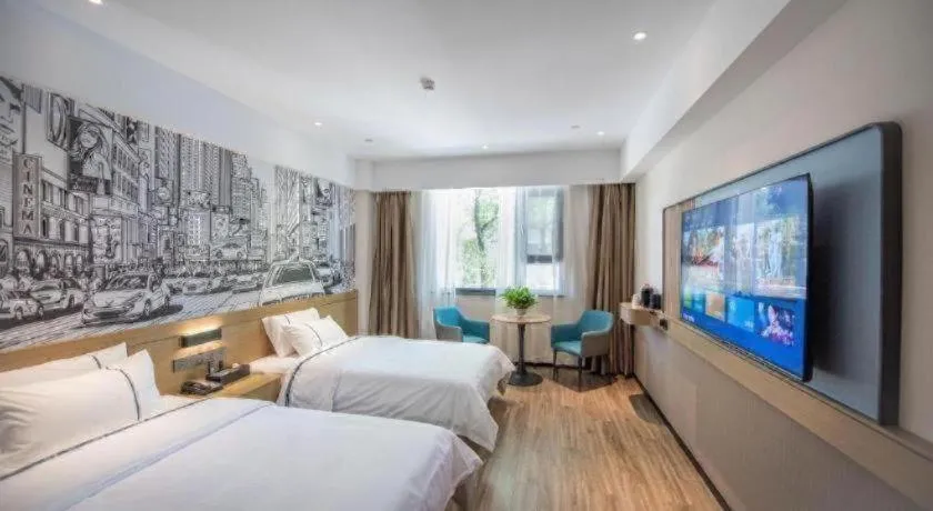 Bed in City Comfort Inn Ezhou Wuyue Plaza