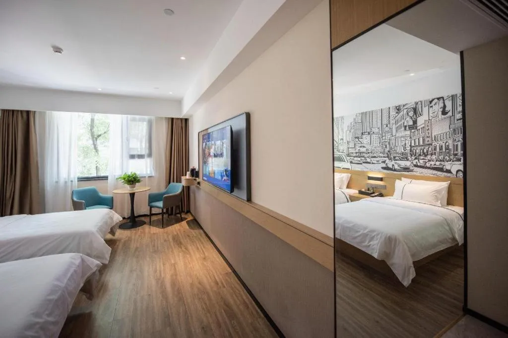 Bed in City Comfort Inn Ezhou Wuyue Plaza