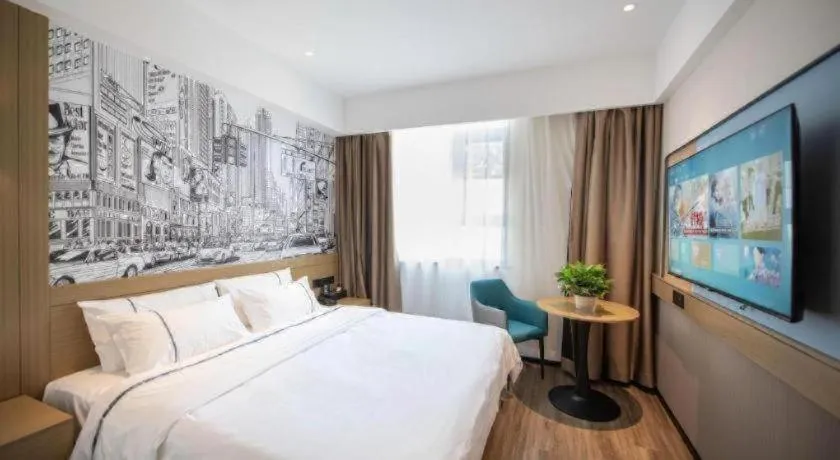 Bed in City Comfort Inn Ezhou Wuyue Plaza