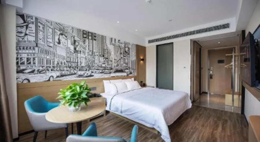 Bed in City Comfort Inn Ezhou Wuyue Plaza