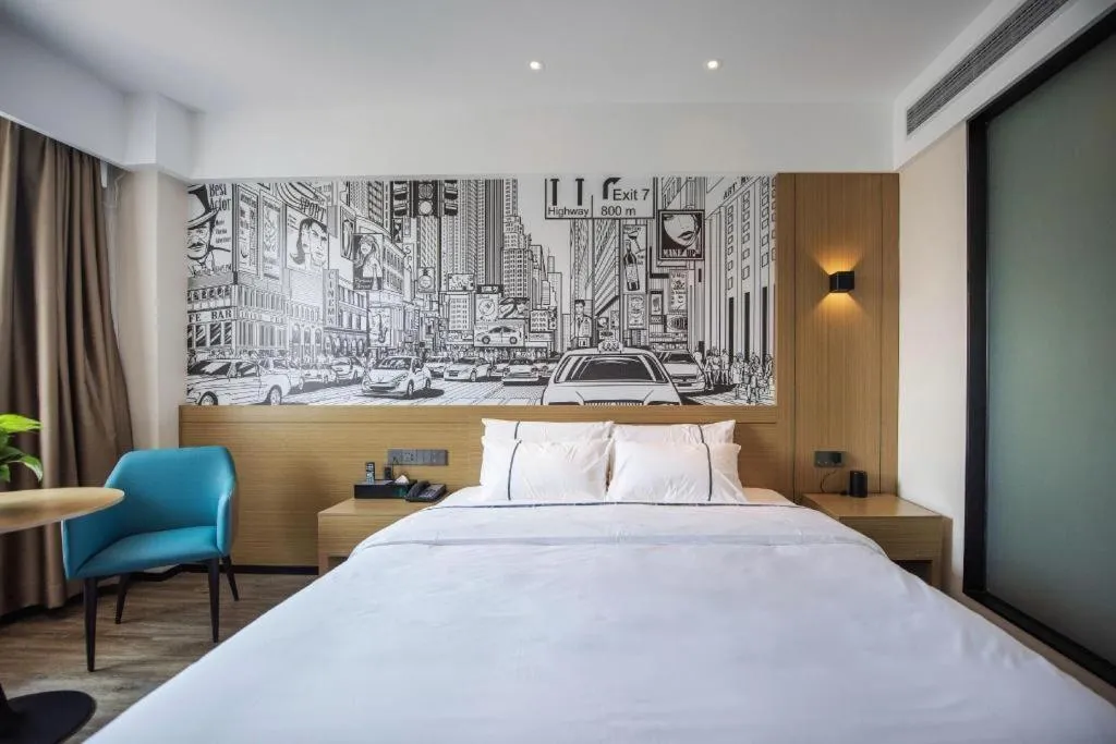 Bed in City Comfort Inn Ezhou Wuyue Plaza