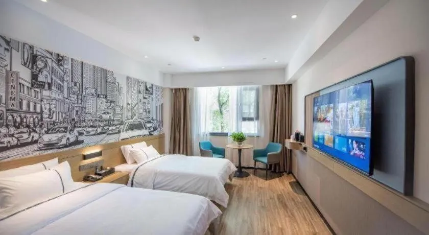 Bed in City Comfort Inn Ezhou Wuyue Plaza