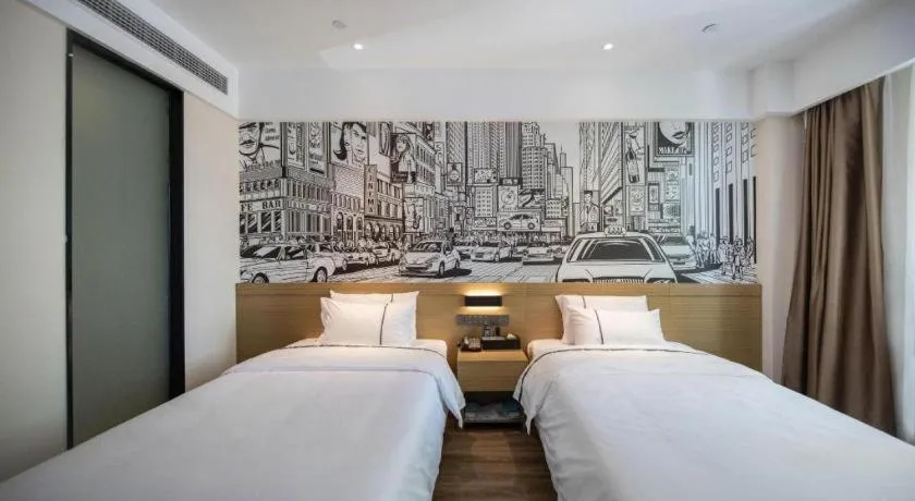 Bed in City Comfort Inn Ezhou Wuyue Plaza