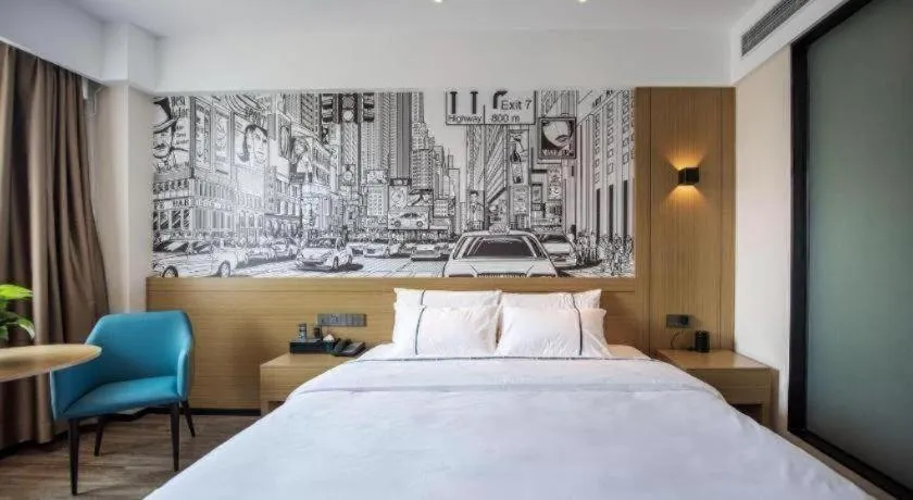 Bed in City Comfort Inn Ezhou Wuyue Plaza