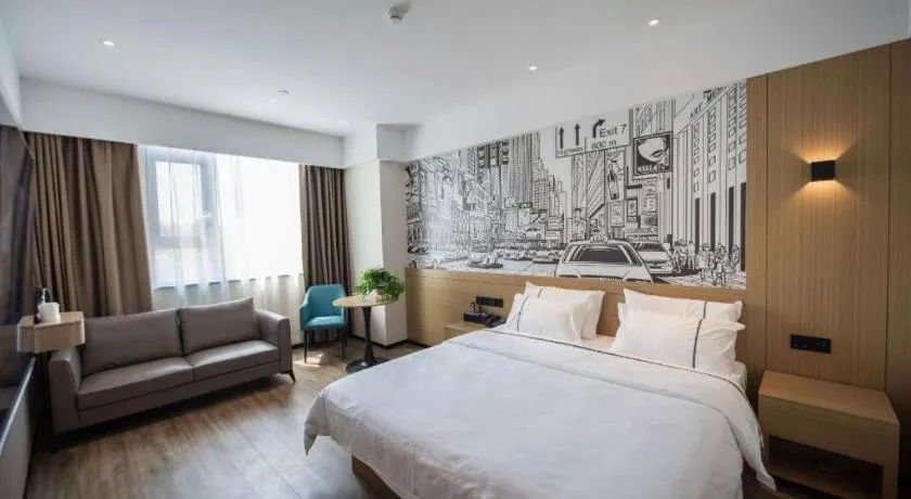 Bed in City Comfort Inn Ezhou Wuyue Plaza