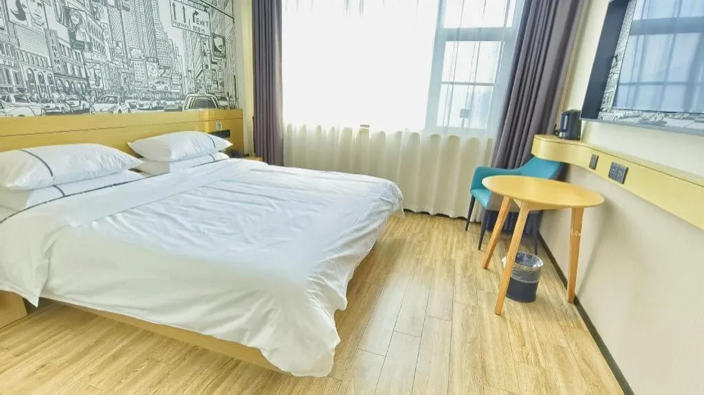Bed in City Comfort Inn Yichang Zigui Three Gorges Dam Binhu