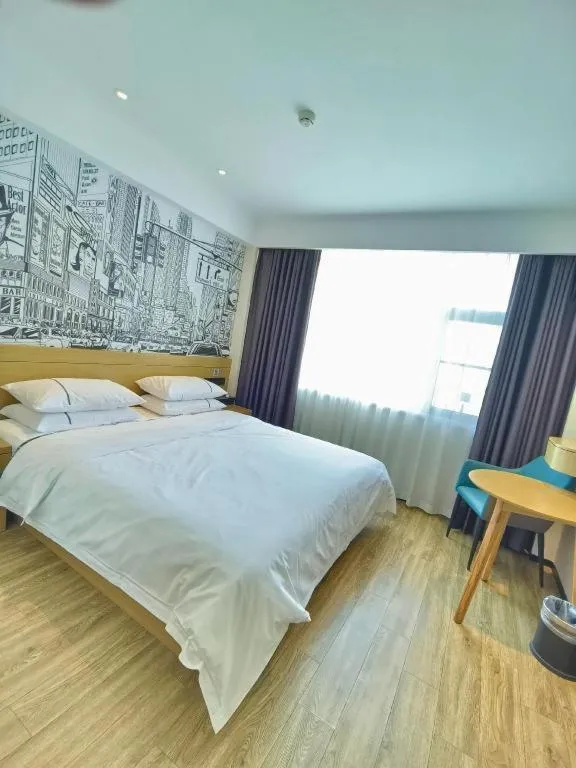 Bed in City Comfort Inn Yichang Zigui Three Gorges Dam Binhu