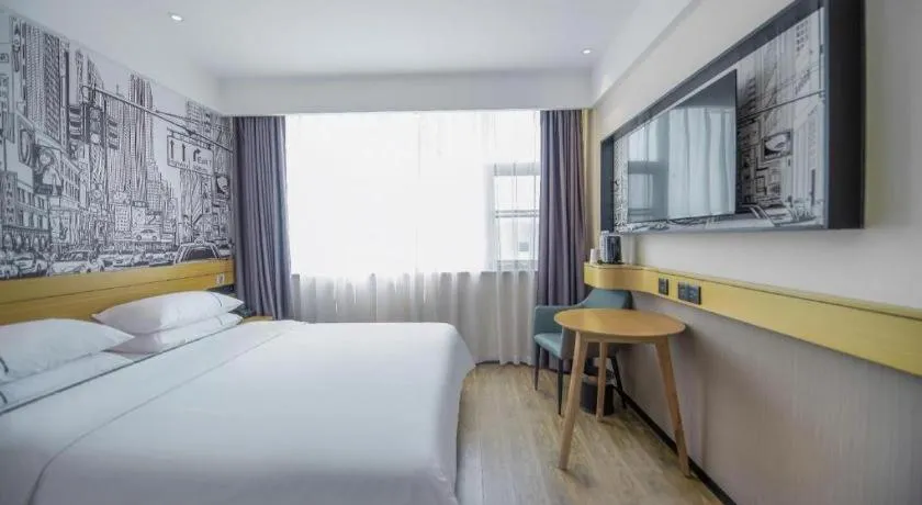 Bed in City Comfort Inn Yichang Zigui Three Gorges Dam Binhu