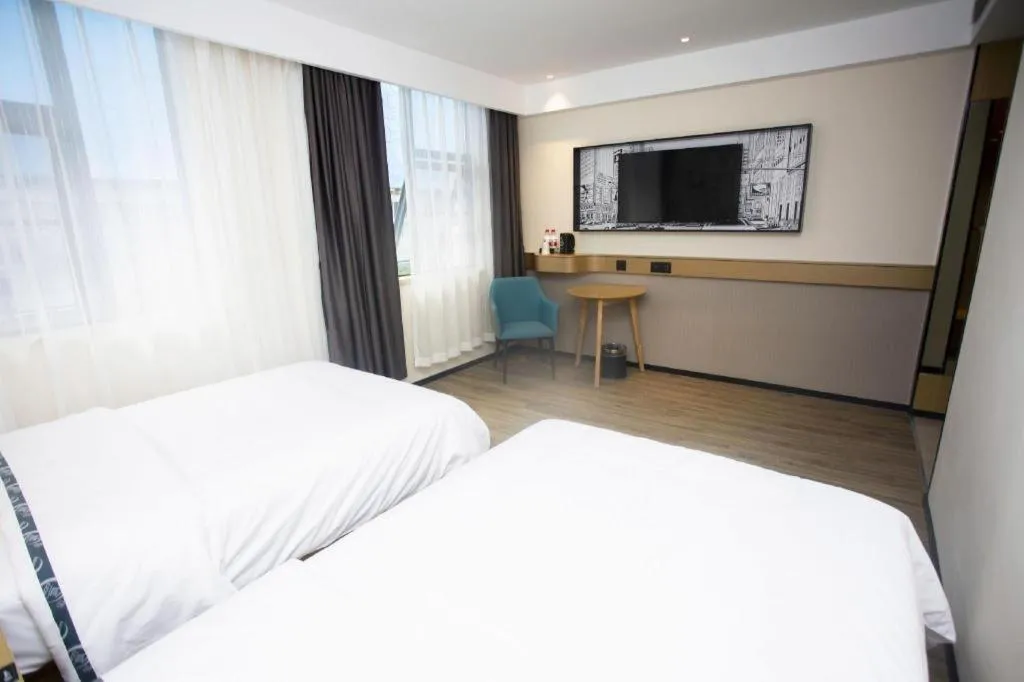 Bed in City Comfort Inn Yichang Zigui Three Gorges Dam Binhu