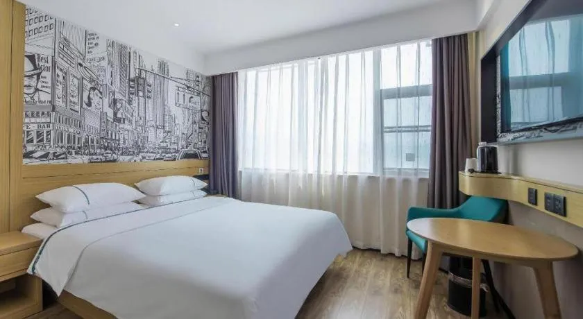 Bed in City Comfort Inn Yichang Zigui Three Gorges Dam Binhu