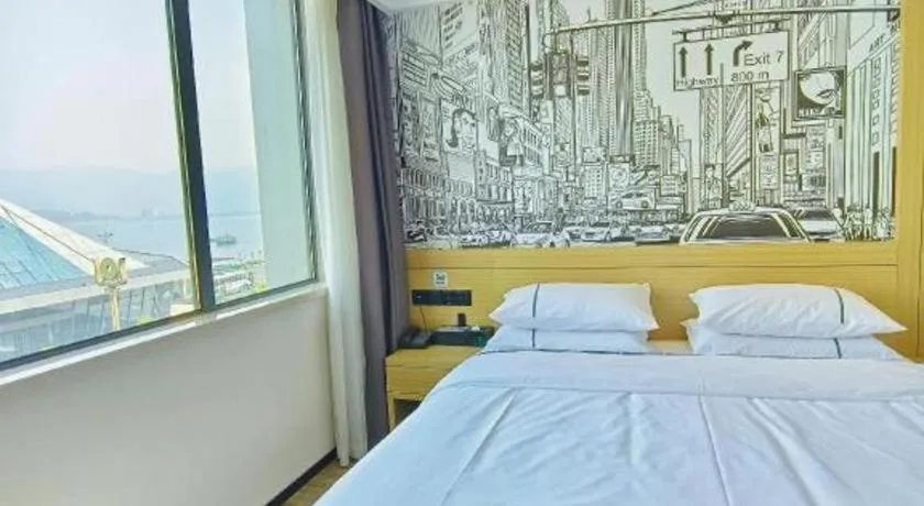 Bed in City Comfort Inn Yichang Zigui Three Gorges Dam Binhu