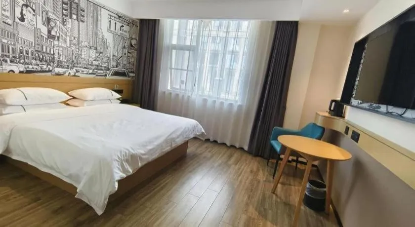 Bed in City Comfort Inn Yichang Zigui Three Gorges Dam Binhu