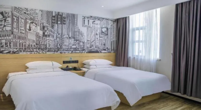 Bed in City Comfort Inn Yichang Zigui Three Gorges Dam Binhu