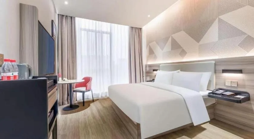 Bed in Borrman Hotel Suzhou Wujiang Zhongshan North Road Pedestrian Street