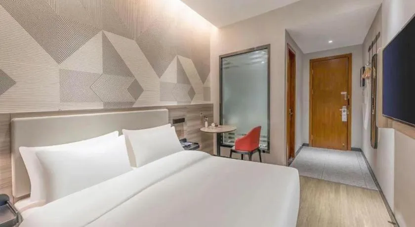 Bed in Borrman Hotel Suzhou Wujiang Zhongshan North Road Pedestrian Street