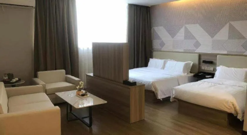Bed in Borrman Hotel Suzhou Wujiang Zhongshan North Road Pedestrian Street