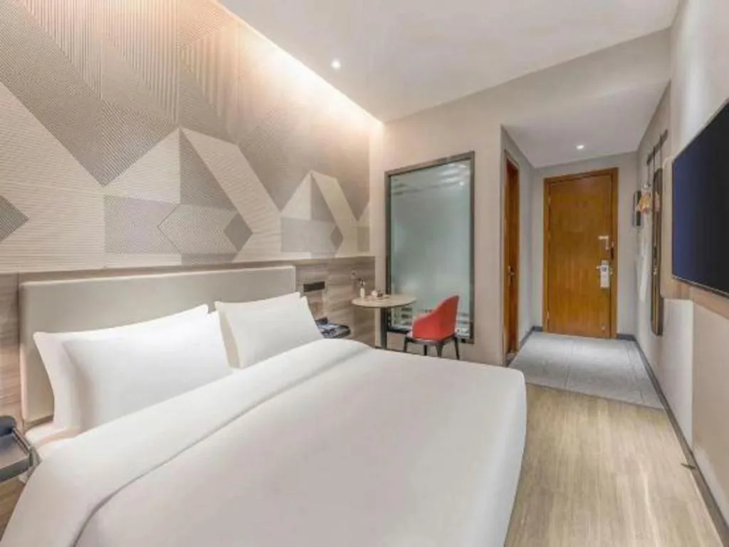 Bed in Borrman Hotel Suzhou Wujiang Zhongshan North Road Pedestrian Street