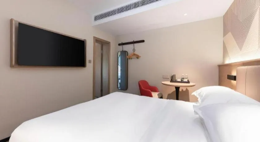 Bed in Borrman Hotel Wuhan First Hospital Hanzheng Street Metro Station