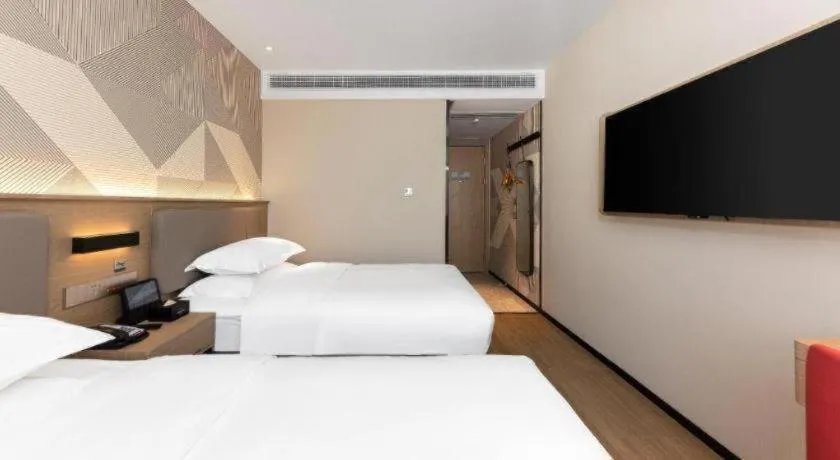 Bed in Borrman Hotel Wuhan First Hospital Hanzheng Street Metro Station