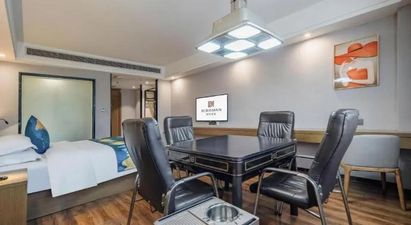 Bed in Borrman Hotel Nanning Anji Passenger Station Xijin Metro Station