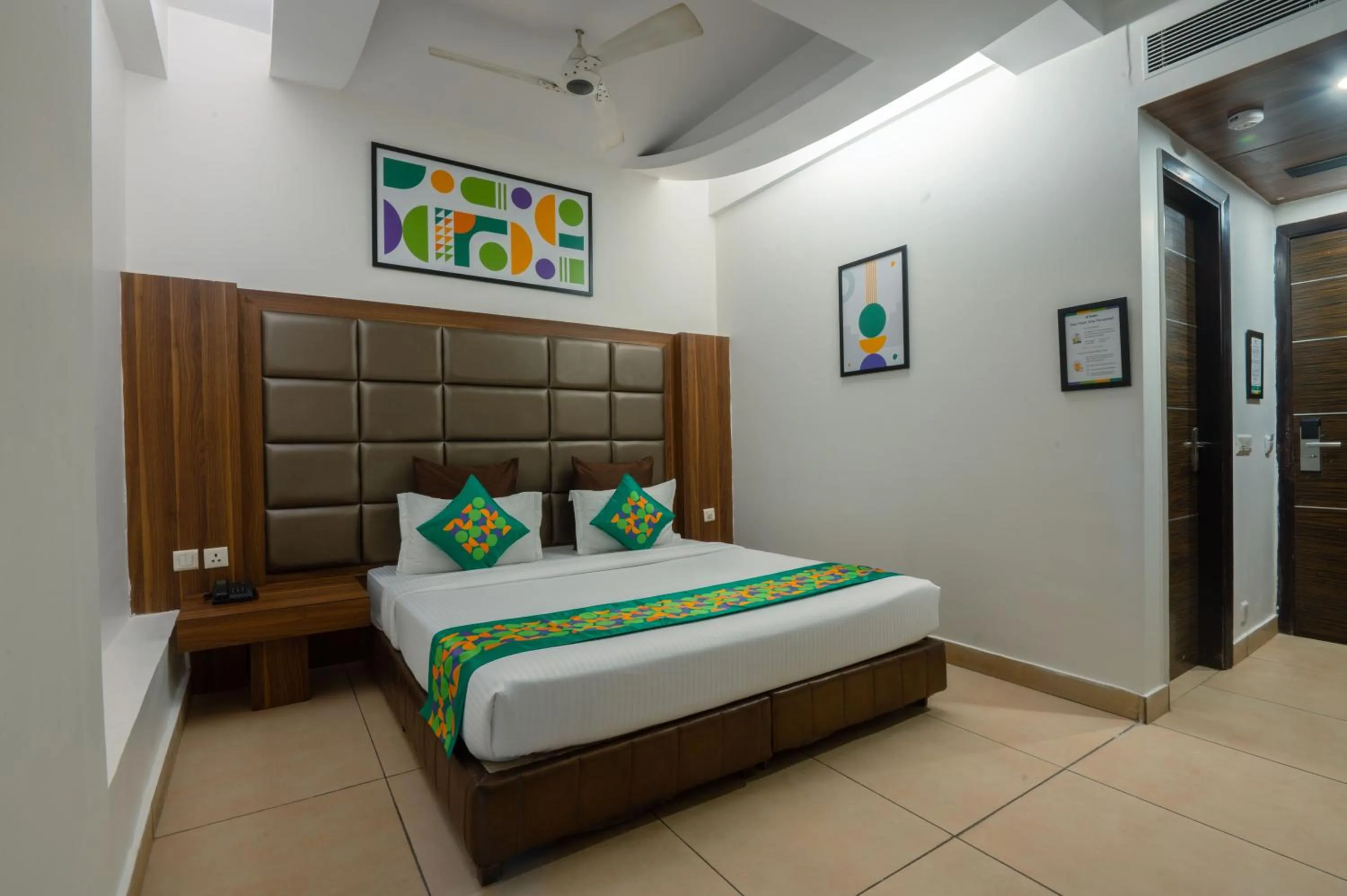 Bedroom, Bed in Treebo Twin Tree