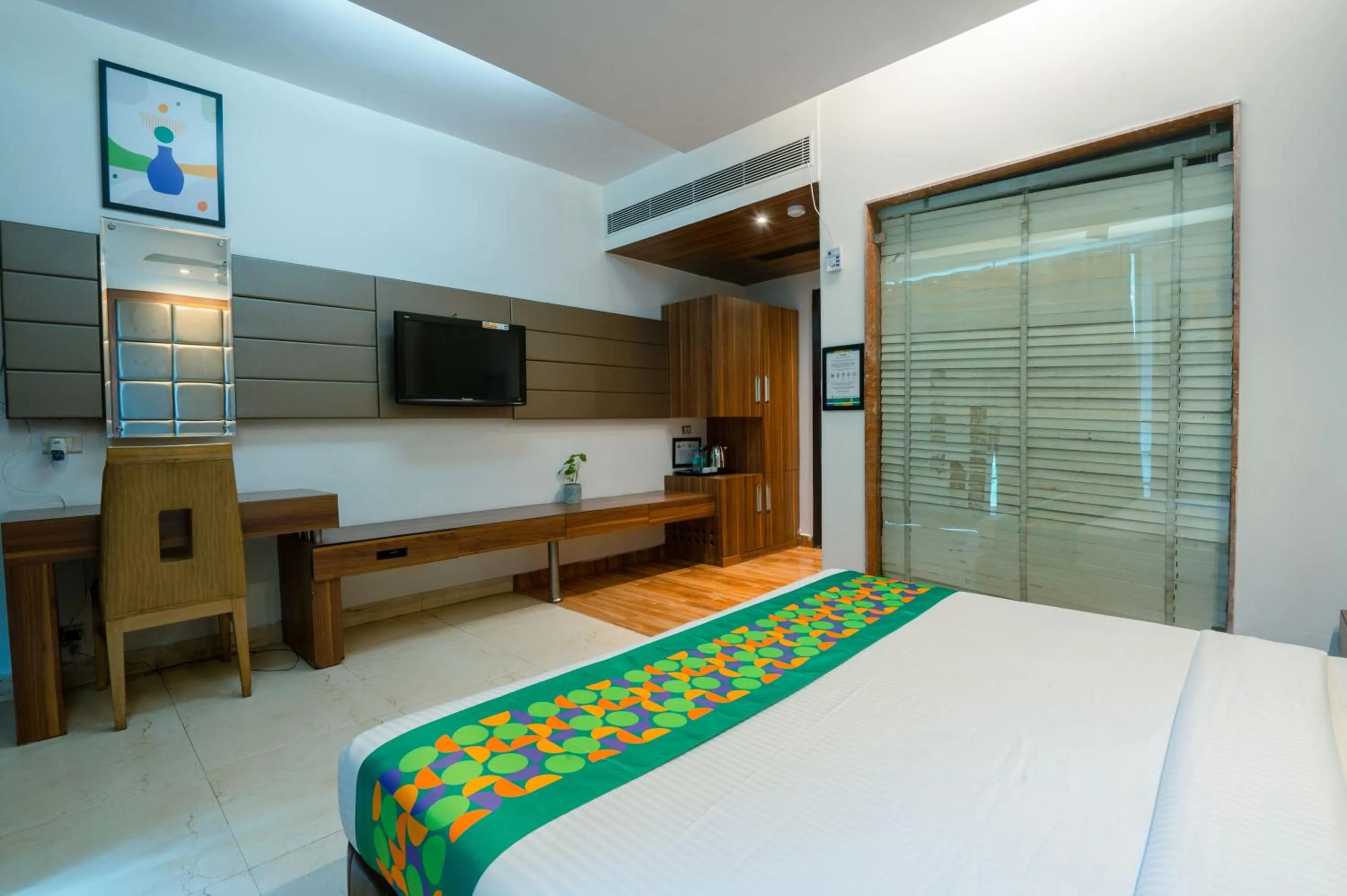 Bedroom, Bed in Treebo Twin Tree