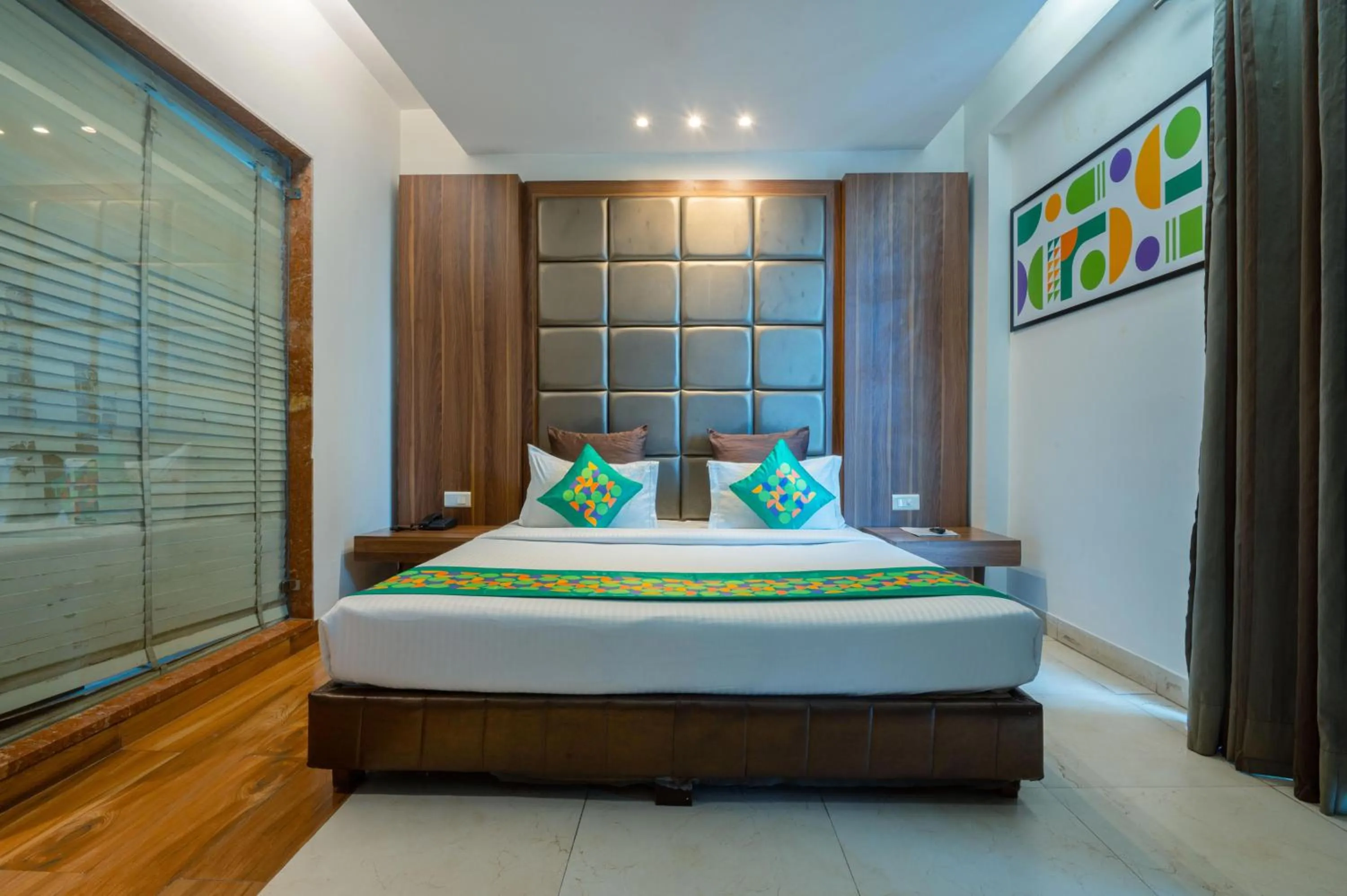 Bedroom, Bed in Treebo Twin Tree