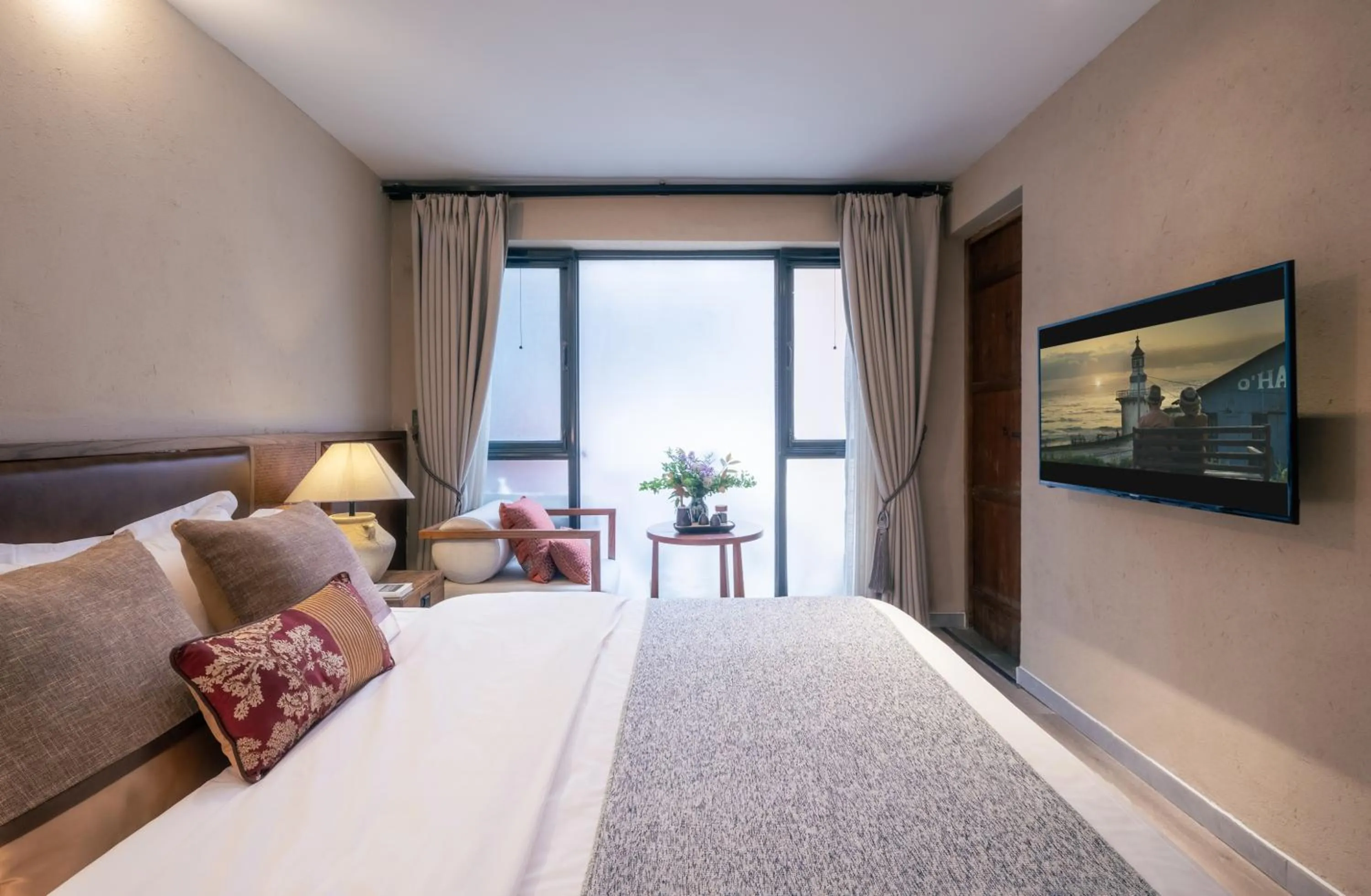 Bed in Beijing Le Zai Nan Luo Gu Xiang Wang Fu Jing Forbidden City Courtyard Hotel&Free laundry service&Free coffee &Paid Dumpling experience service