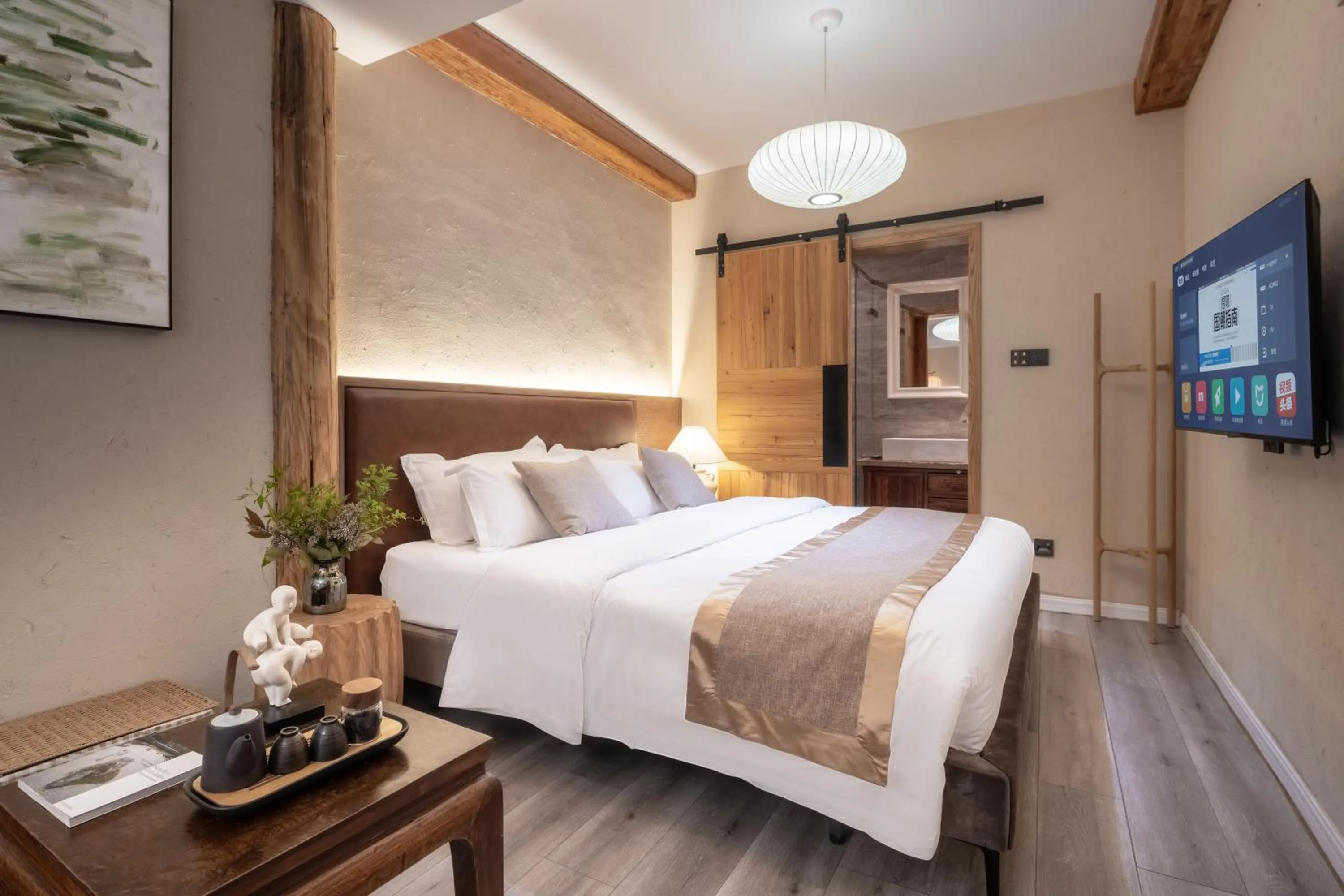 Bed in Beijing Le Zai Nan Luo Gu Xiang Wang Fu Jing Forbidden City Courtyard Hotel&Free laundry service&Free coffee &Paid Dumpling experience service