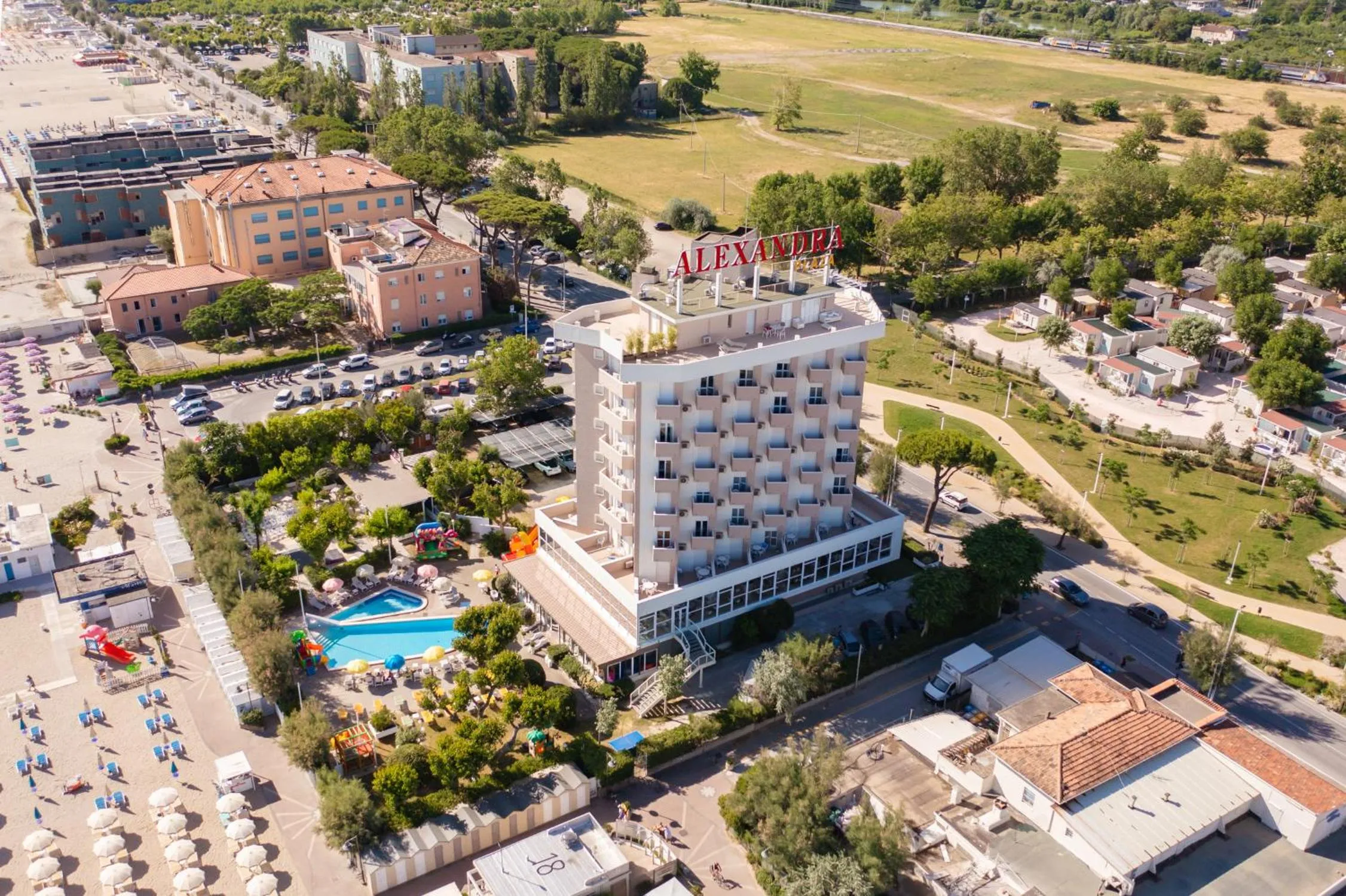 Bird's eye view in Color Alexandra Plaza Family Hotel