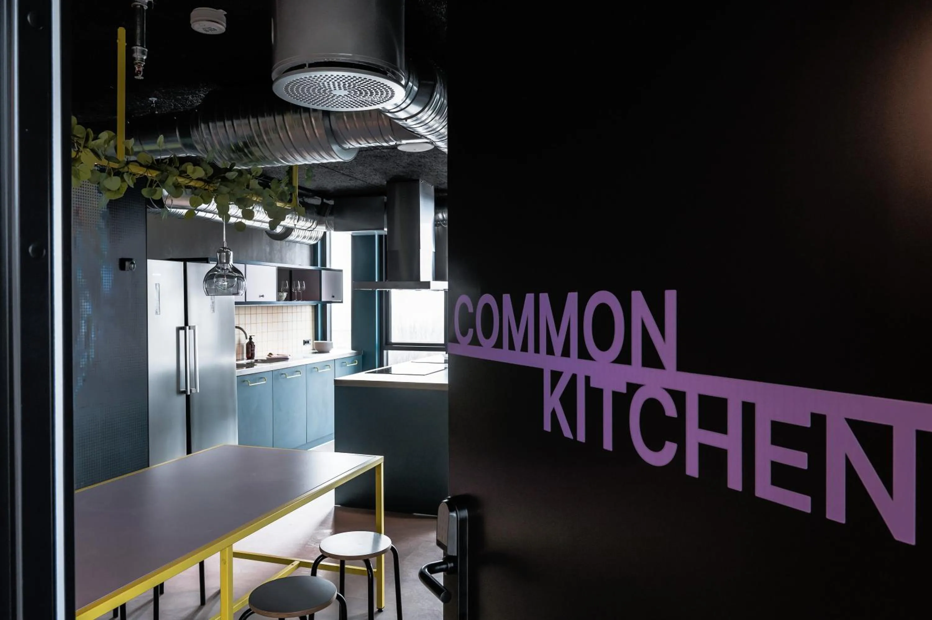 Communal kitchen in Daniel&Jacob's urban studios and boutique apartments