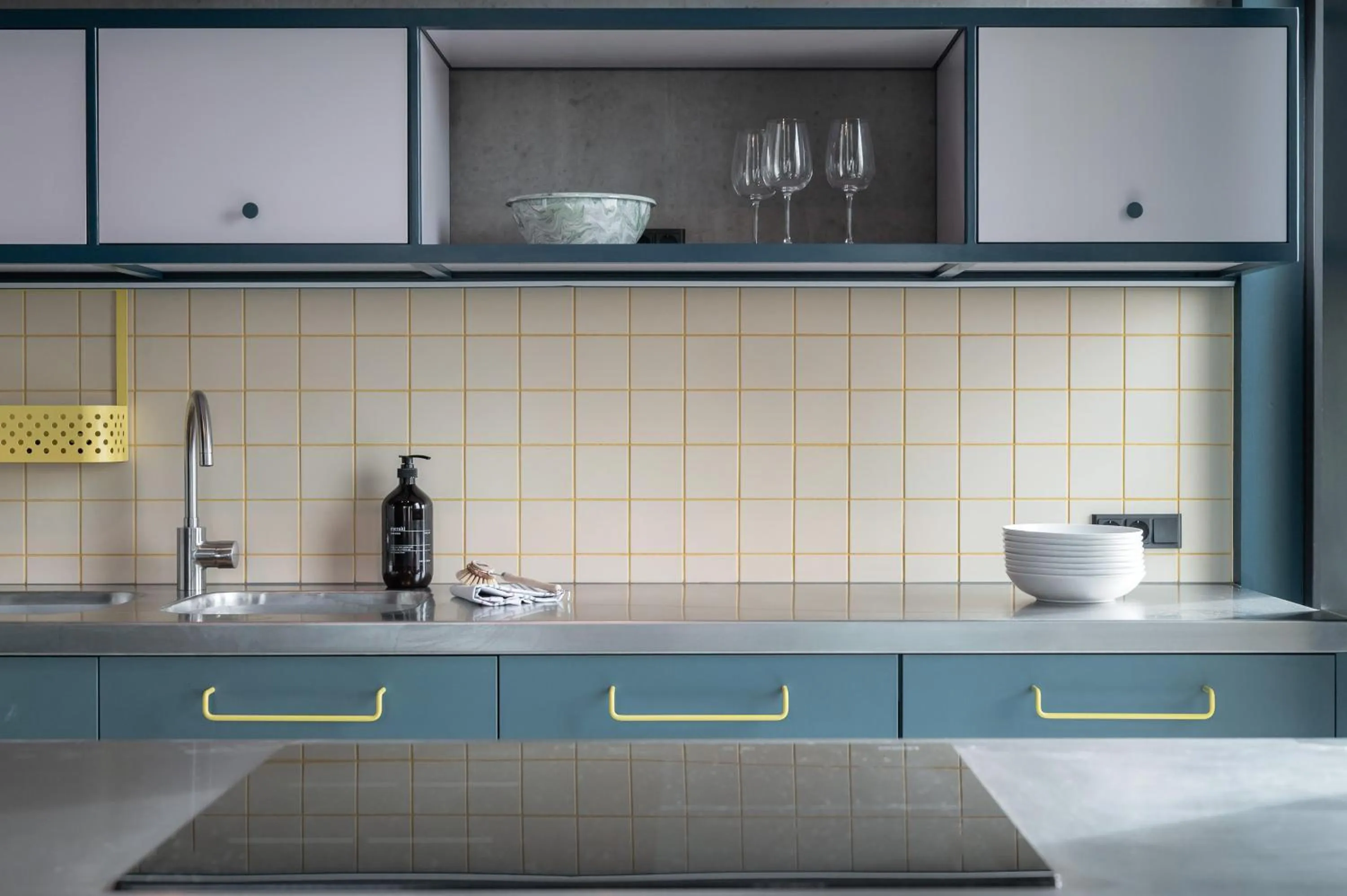 Communal kitchen in Daniel&Jacob's urban studios and boutique apartments