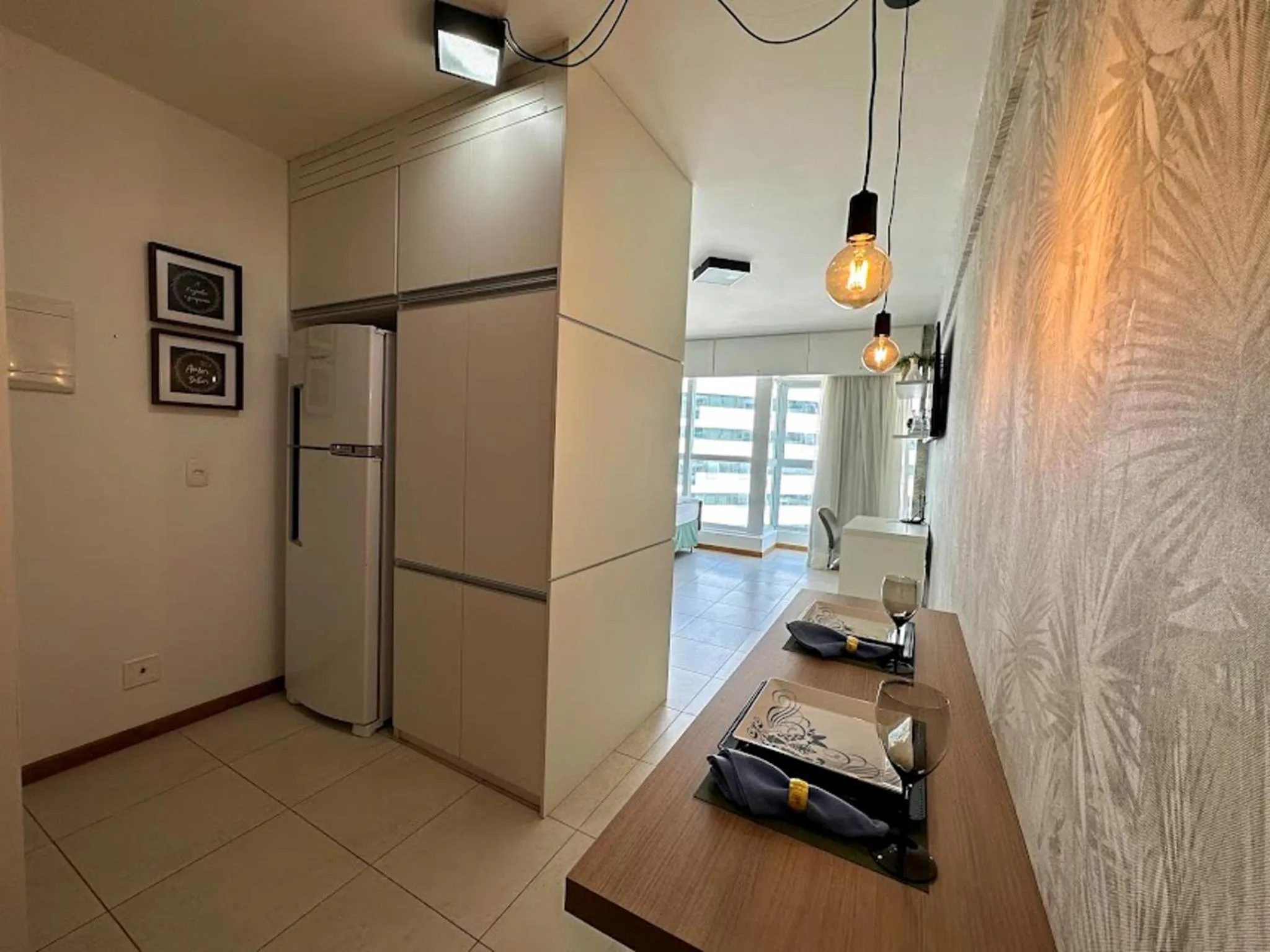 Kitchen or kitchenette in Flat Família Saint Moritz Brasília Hotel