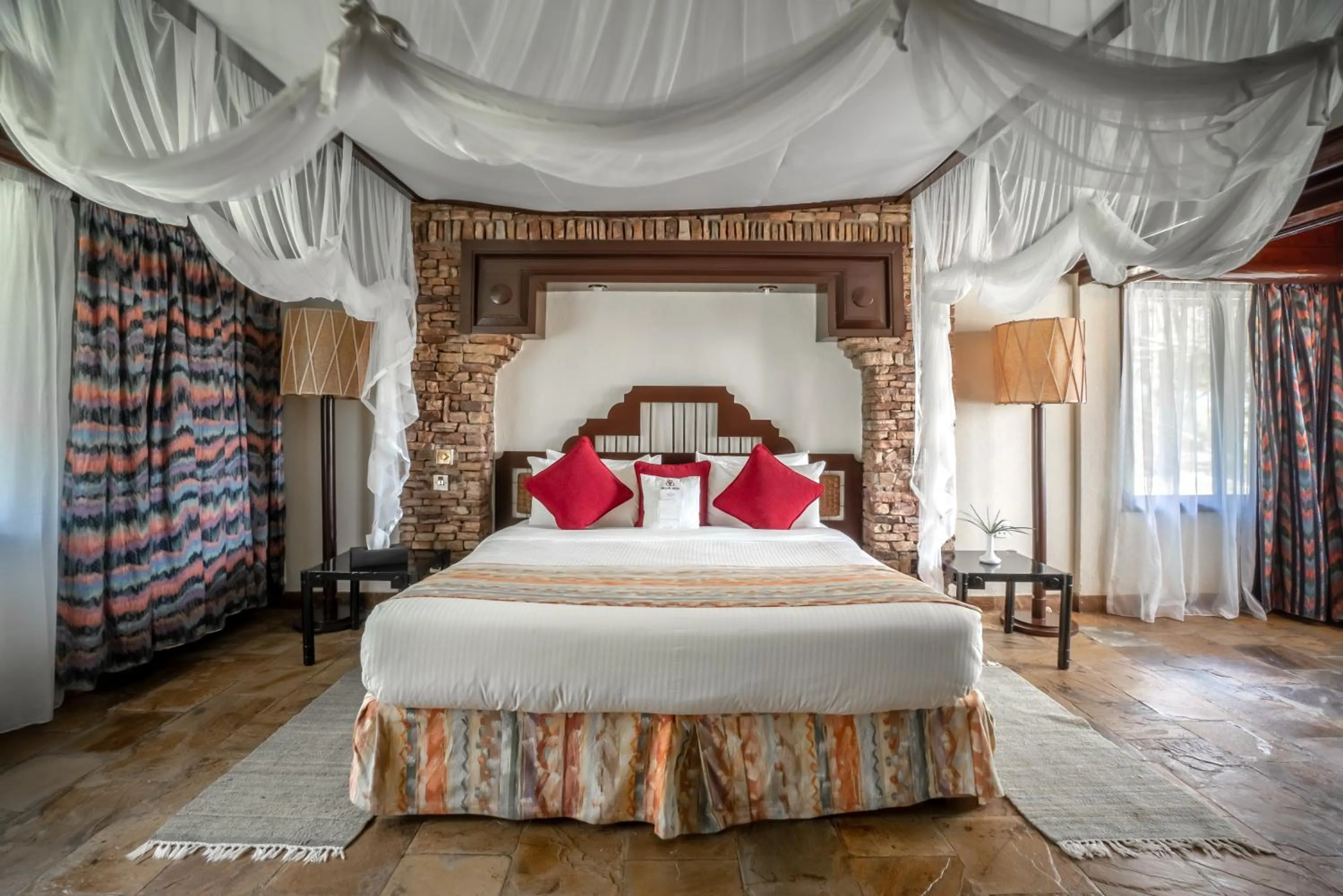 Bed in Sarova Shaba Game Lodge