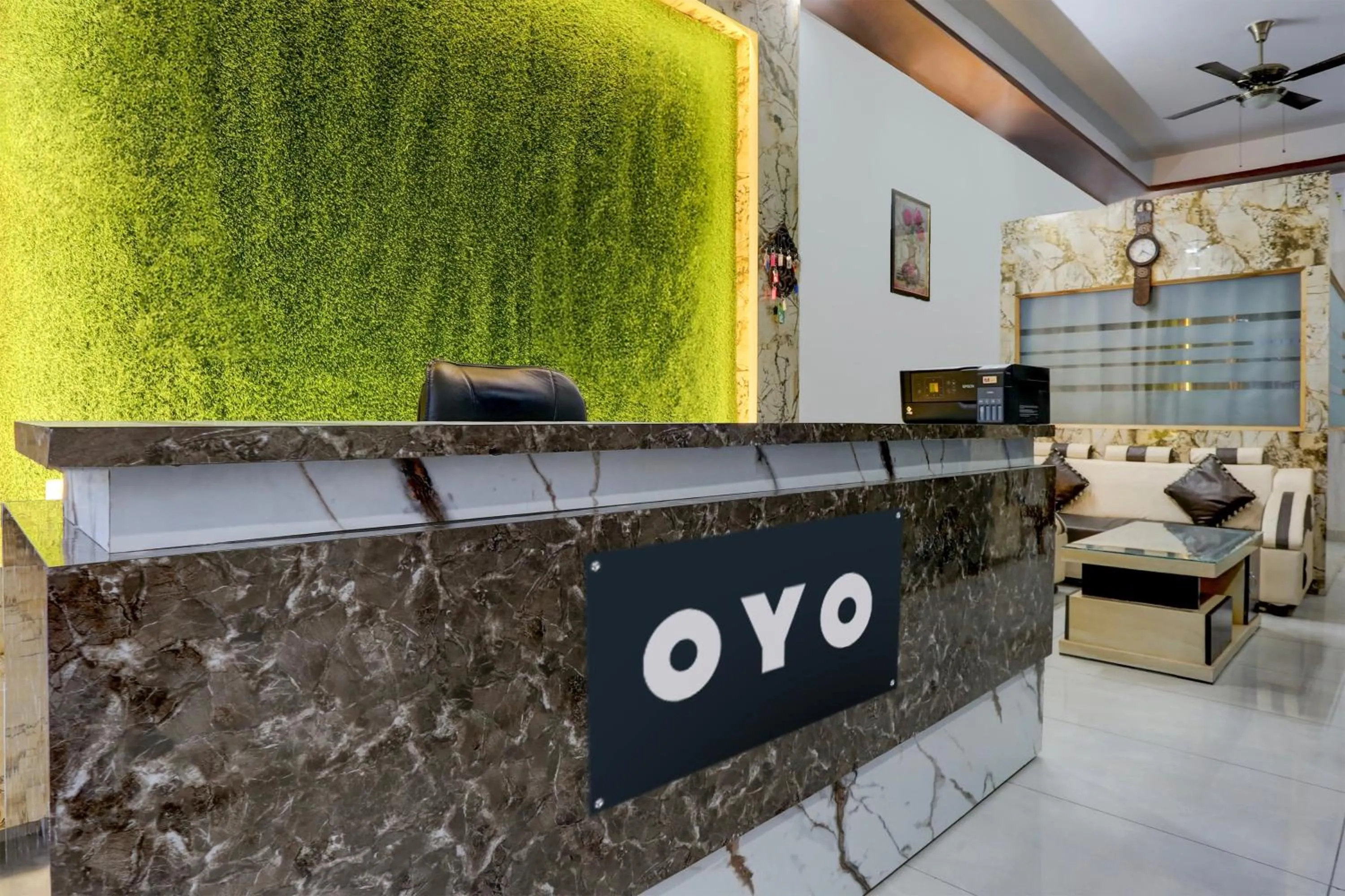 Lobby or reception in Hotel O Adinath Guest House