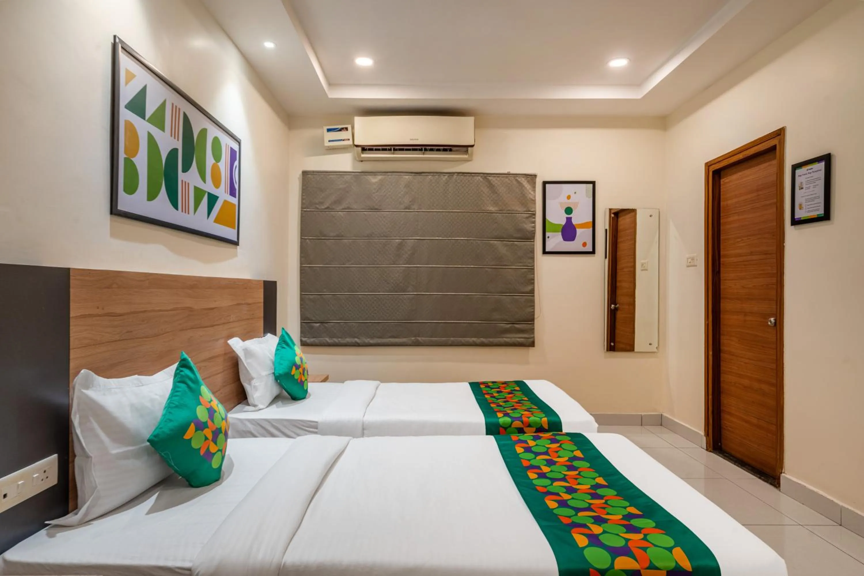 Bedroom, Bed in Treebo Sapphire Bliss