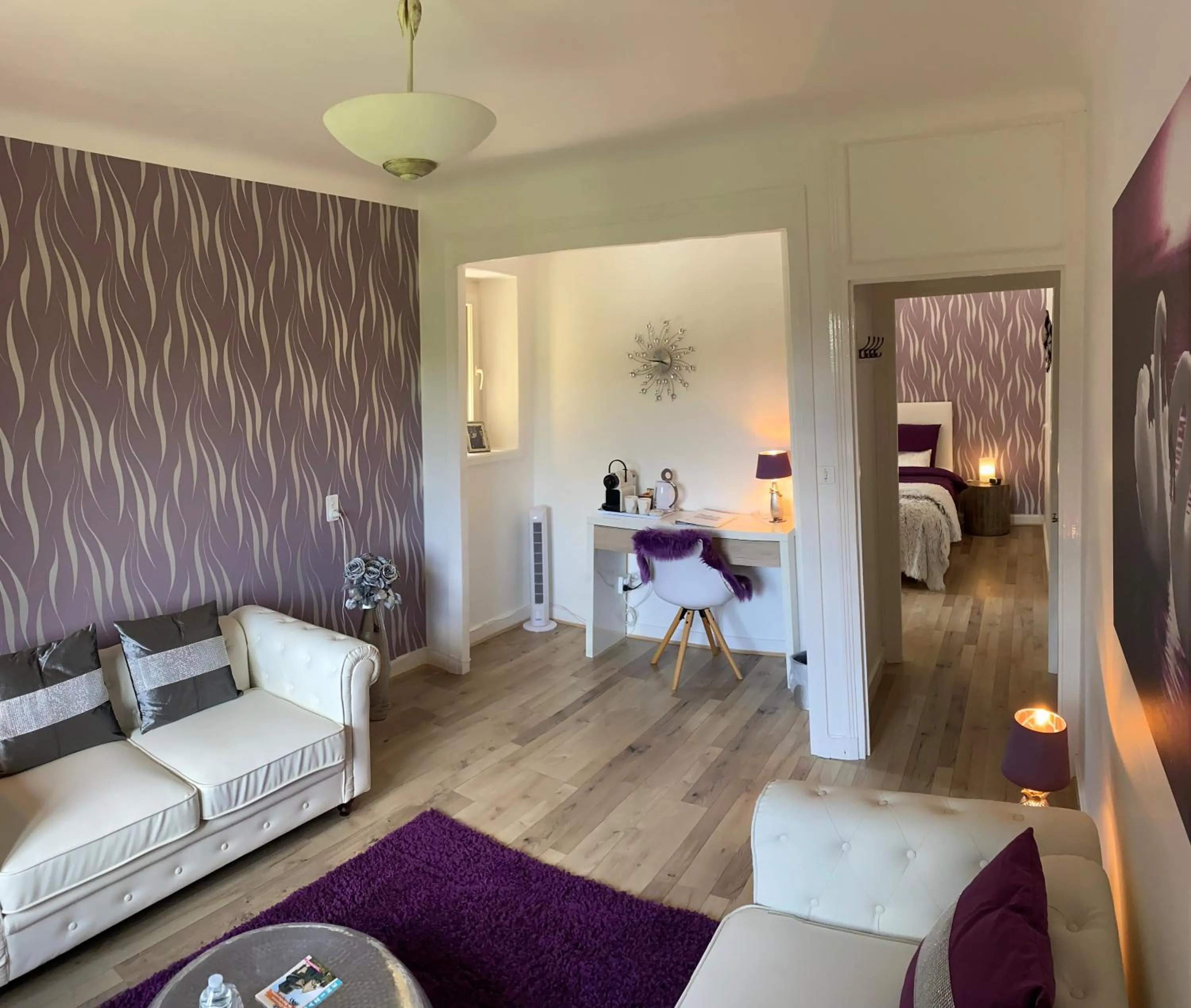 Coffee/tea facilities, Bed in B&B Le Saut de la Bergère