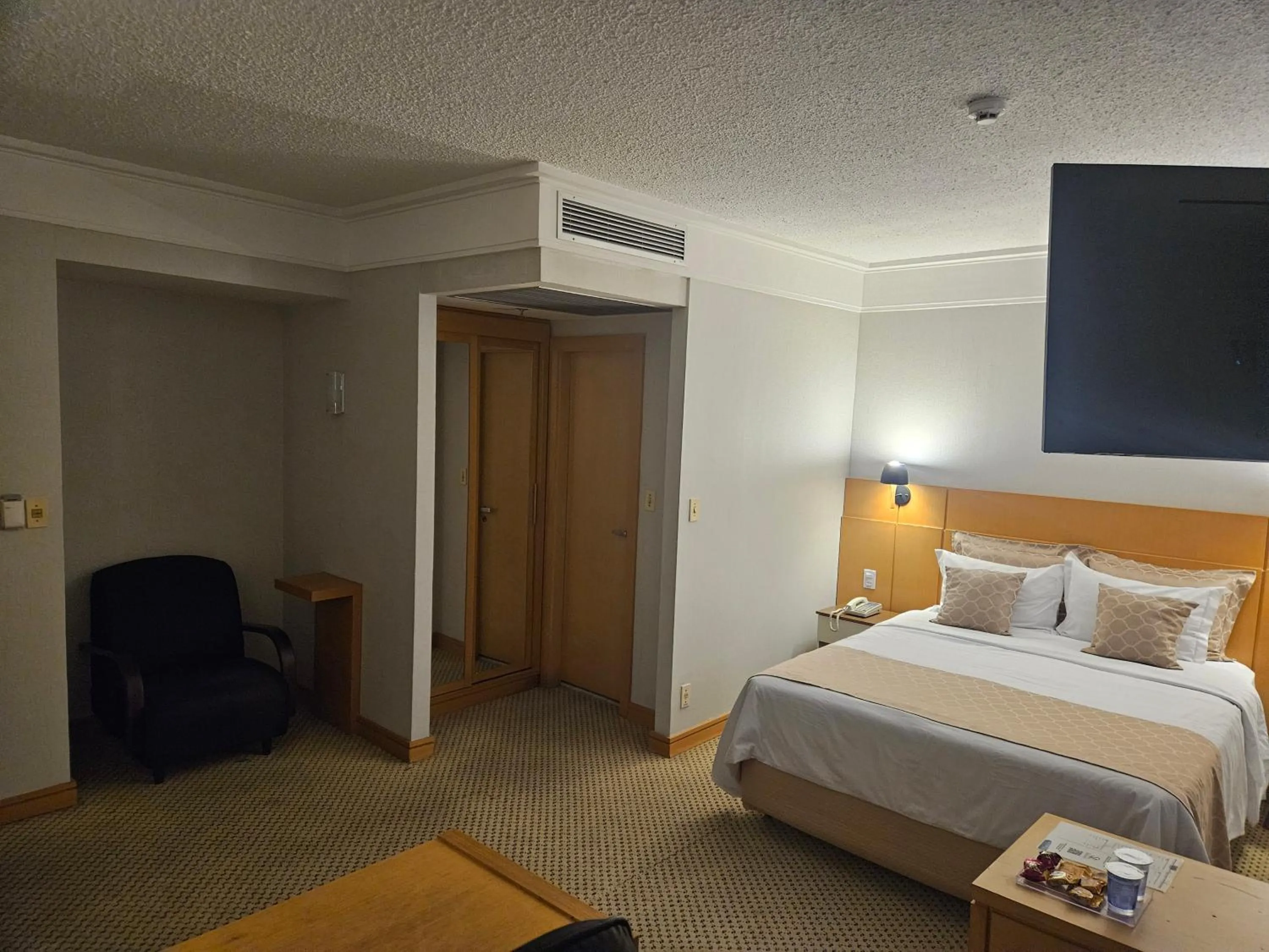 Bedroom, Bed in Flat Hotel Slaviero Guarulhos